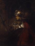 REMBRANDT Harmenszoon van Rijn A Man in Armour (mk33) painting